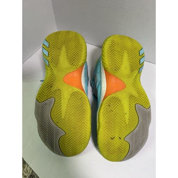 Adidas James Harden Vol. 6 Pulse Aqua Solar 1/2 Dozen Men’s Size 8.5 Sneakers - Picture 6 of 6